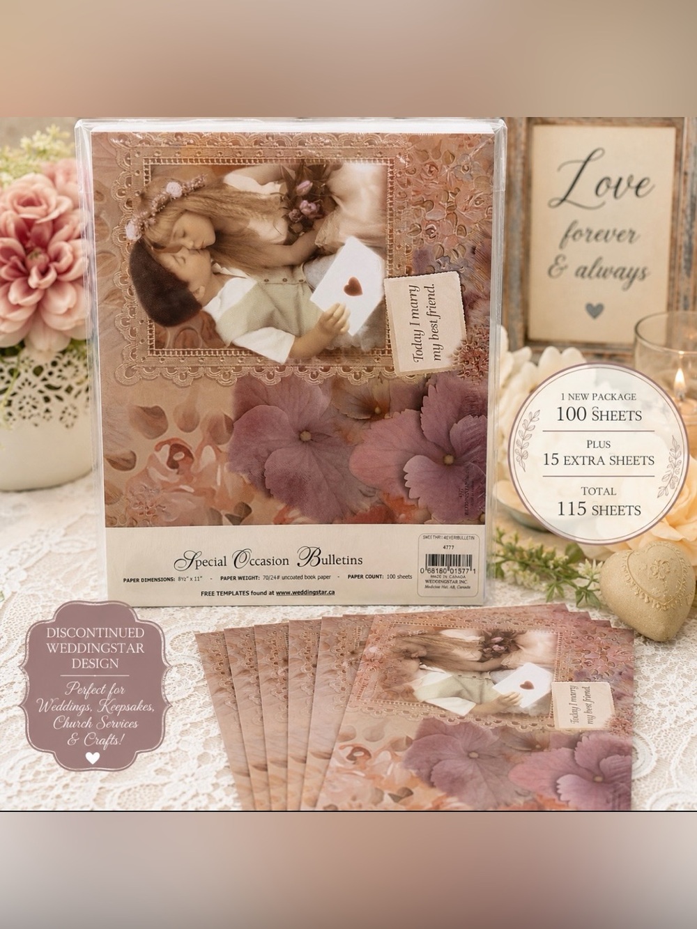 WeddingStar Wedding Ceremony Programs 115 Sheets NEW. BR